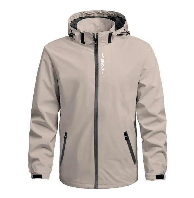 Pop Men Spring And Autumn Men 3-in-1 Casual Jacket Waterproof Sports Versatile Coat Men Baseball Jacket Camping Outdoor Peak Rob