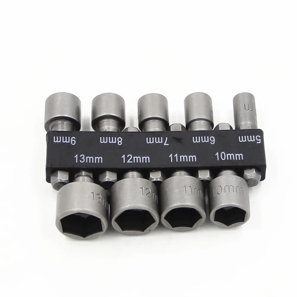 9/14PCS Hexagon Nut Driver Drill Bit Socket Screwdriver Wrench Set Drill Bit Adapter for Electric Screwdriver Handle Tool