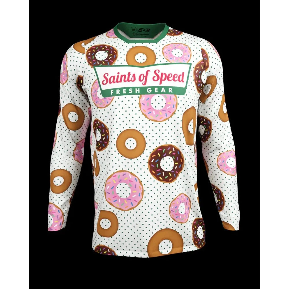 Autumn And Winter New 3D Donuts Super Motocross Long Sleeved Jersey Men Women's Oversized Breathable Quick Drying Racing T-Shirt
