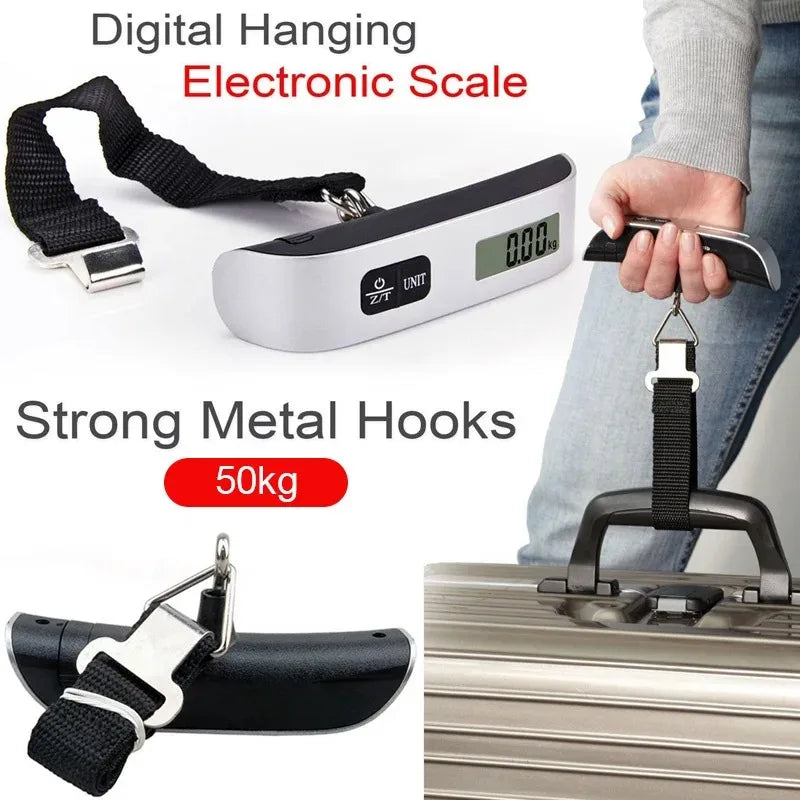 Luggage Scale 110lb 50kg Digital Handheld Portable Hanging Baggage Scale for Travel Suitcase Weight Scale