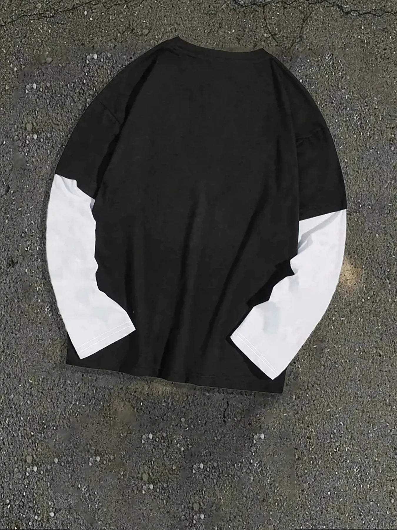 The new men's long-sleeved T-shirt for Spring and Autumn 2025 is a casual and fashionable digital print streetwear collection