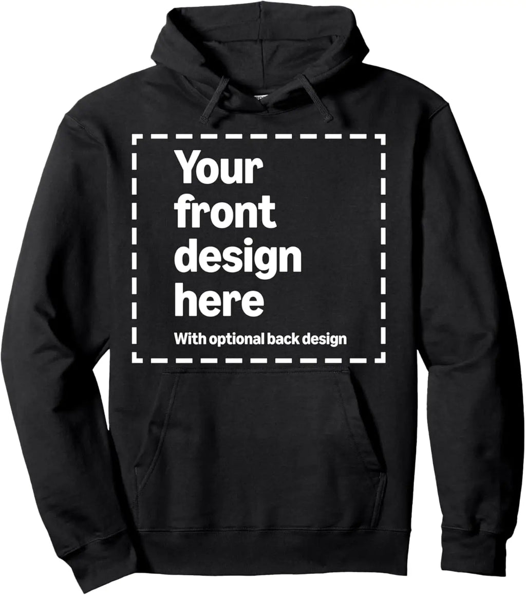 Custom Front & Back Print Hoodie with Your Image for Men and Women By Modify Merch on Demand Add Your Image or Text Hoodies