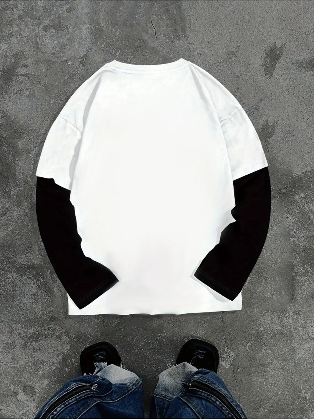 The new men's long-sleeved T-shirt for Spring and Autumn 2025 is a casual and fashionable digital print streetwear collection