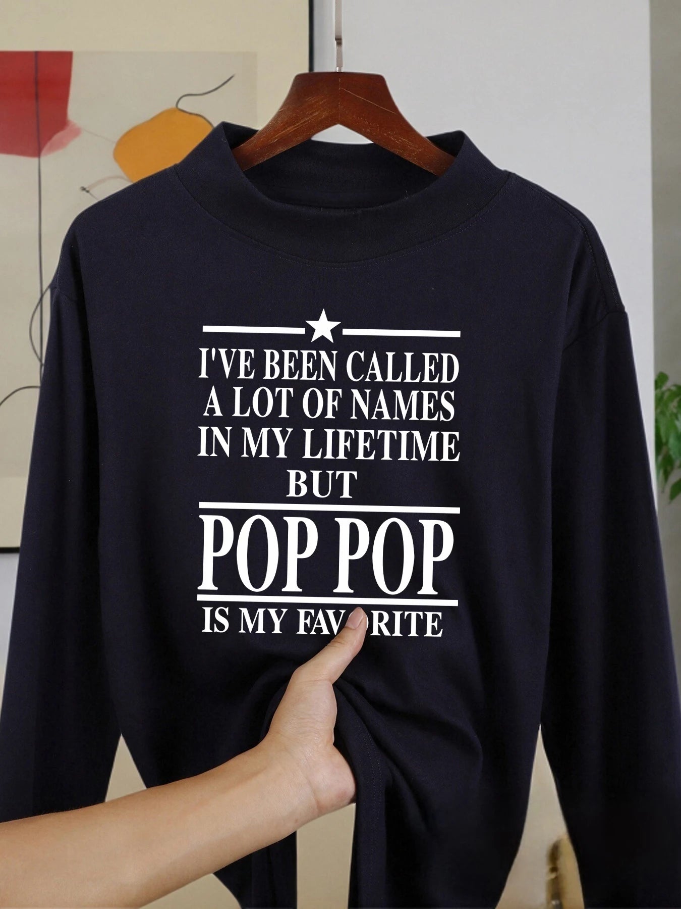 I Like The Word Pop Pop Printing Male Long Sleeved Shirt Soft Winter Tops Autumn Casual Fashion Clothes Warm Thickened Shirts