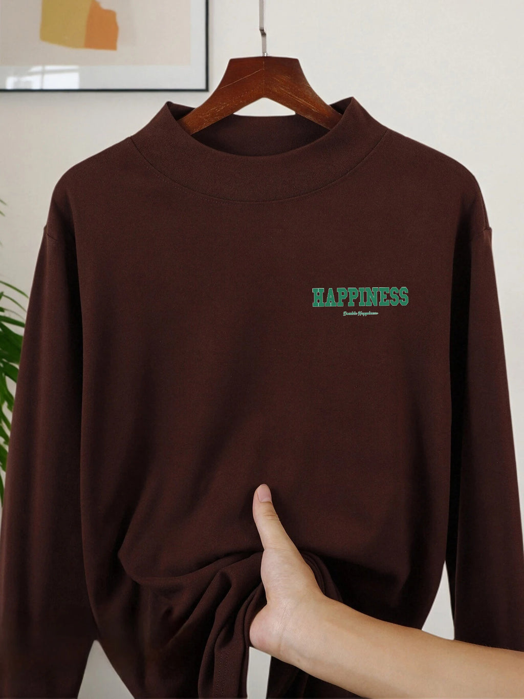 Today Feeling Happiness Print Men'S Leisurewear Fashion Retro Outdoor Tee Casual Simple Clothes Man Elasticity Basics Top