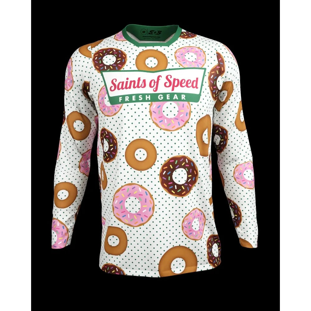 Autumn And Winter New 3D Donuts Super Motocross Long Sleeved Jersey Men Women's Oversized Breathable Quick Drying Racing T-Shirt
