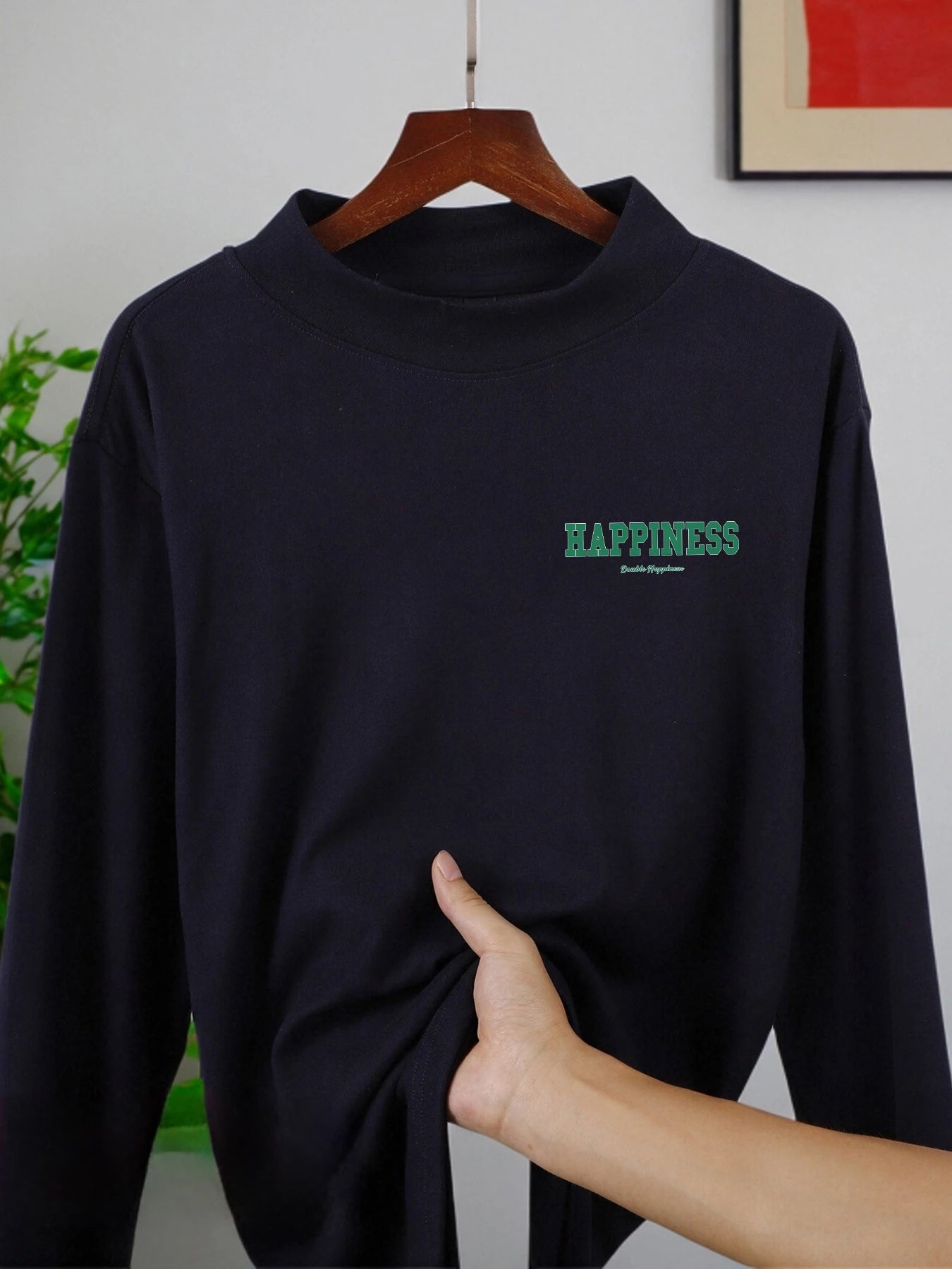 Today Feeling Happiness Print Men'S Leisurewear Fashion Retro Outdoor Tee Casual Simple Clothes Man Elasticity Basics Top