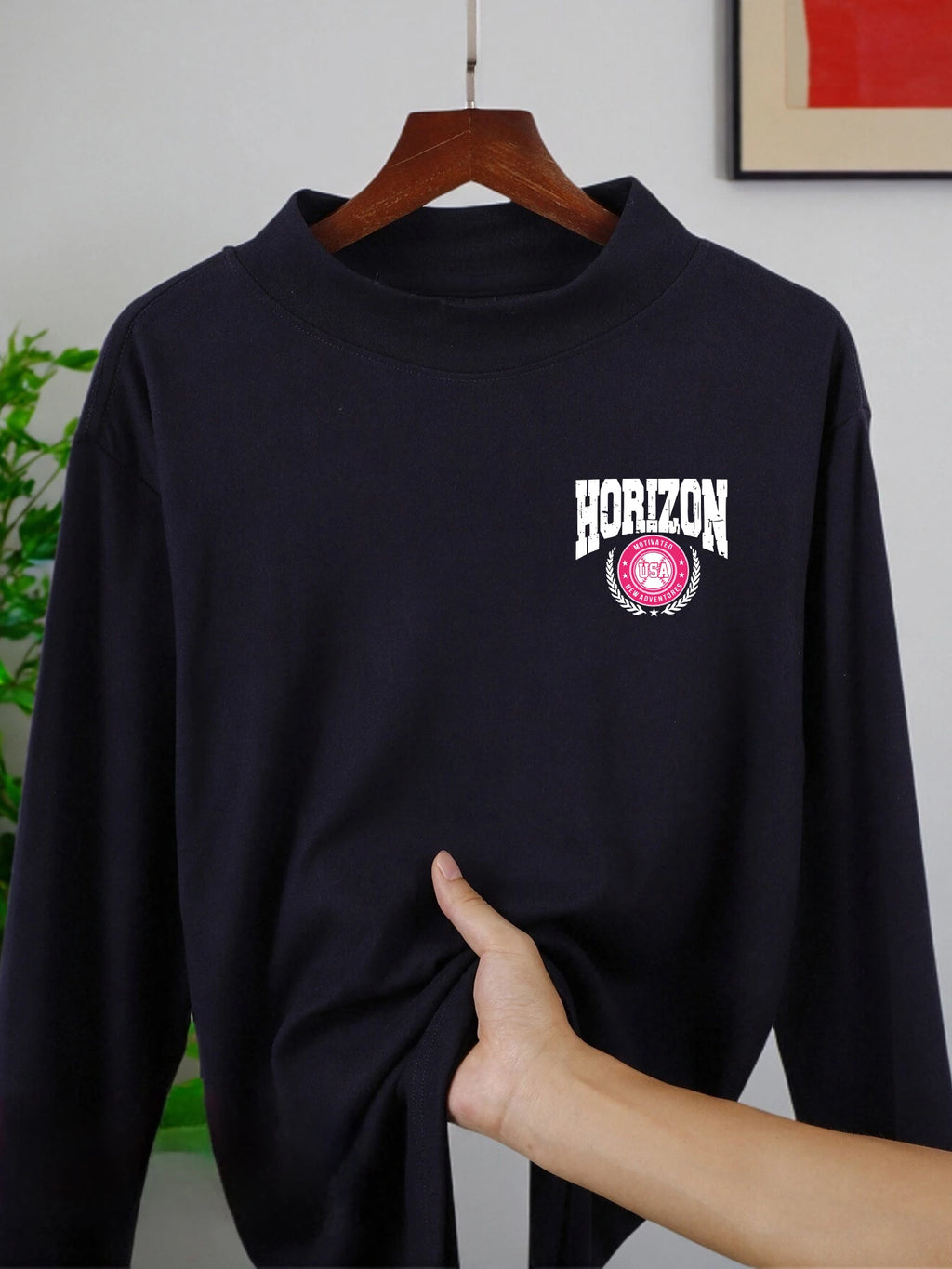 Sport Whar Perfect Limiten Varsity Male Mock Neck Tee Retro Fashion Clothing Autumn Warm Elasticity Top Unisex Soft Long Sleeve