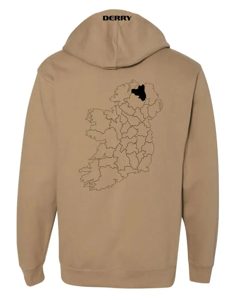 Derry Oversized Soft Pullover Hoodie Man Women Sweatshirt with Pockets Daily Wear Casual Hoodies for Outdoor Work Party