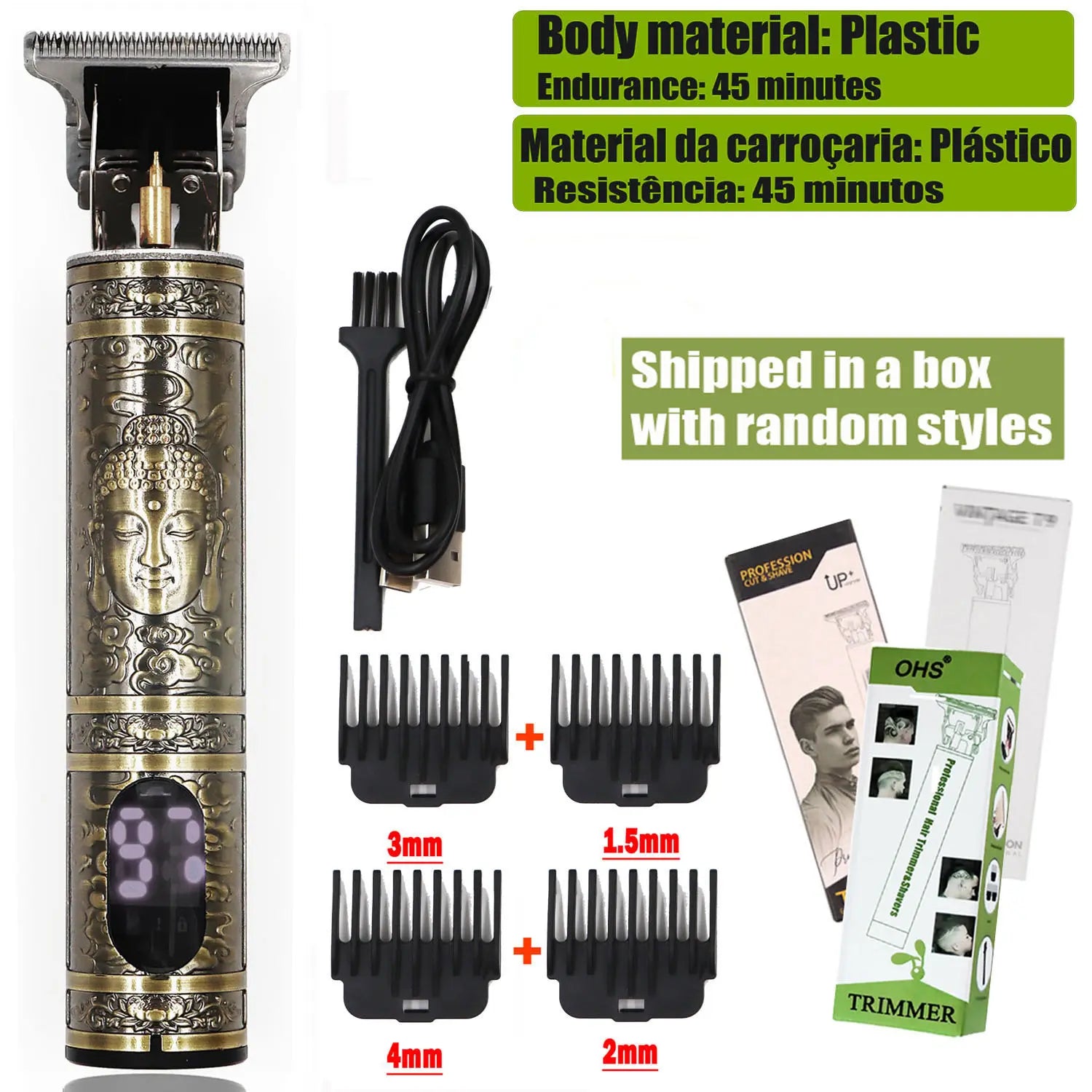 Vintage T9 Hair Clipper Beard Shaving Body Hair Trimmer Clippers Electric Men Haircut Machine 0mm Barber Shaver