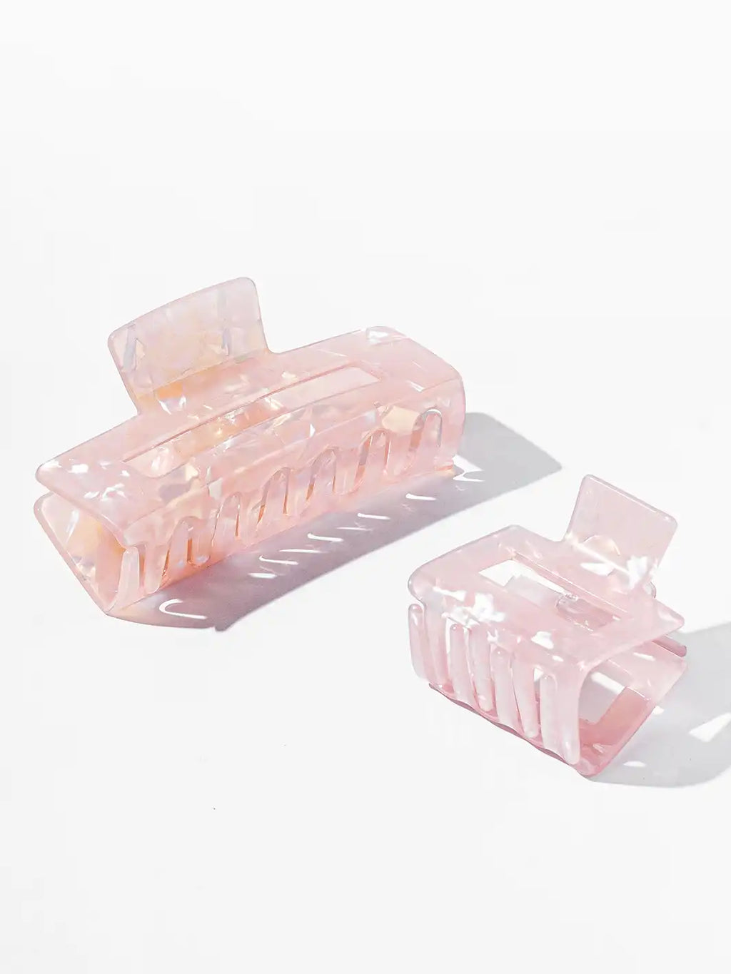 Rose Quartz Claw Clips, Set of 2