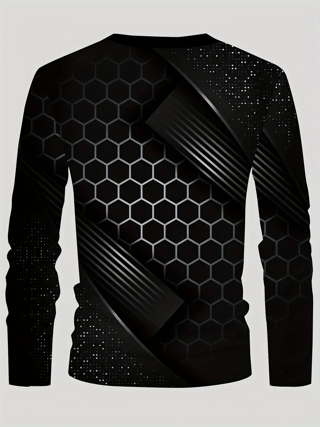 New men's long-sleeved T-shirt for Spring and Autumn 2025 casual roller skating 3D printed street men's wear