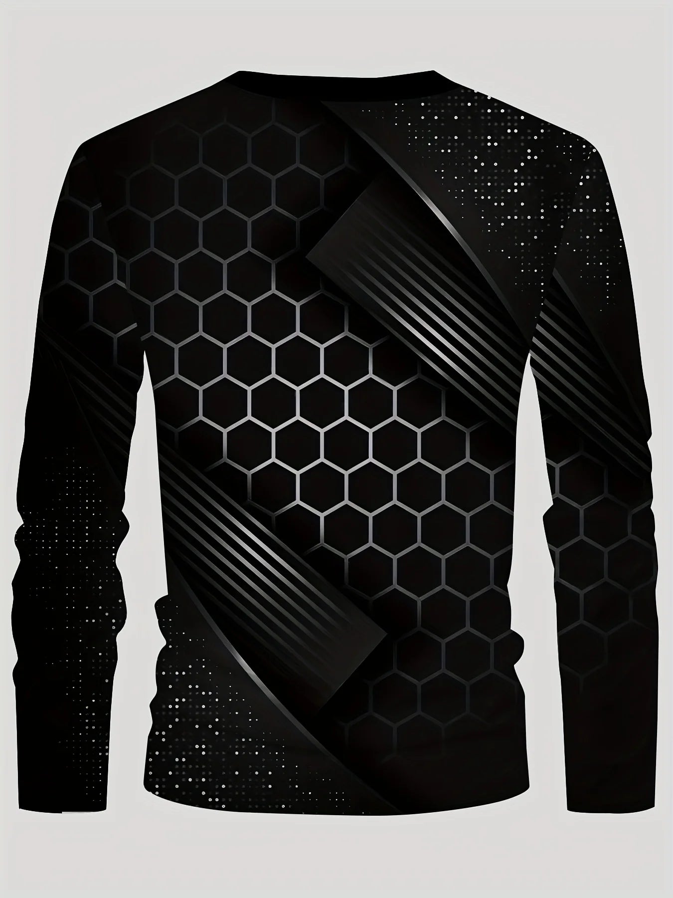 New men's long-sleeved T-shirt for Spring and Autumn 2025 casual roller skating 3D printed street men's wear