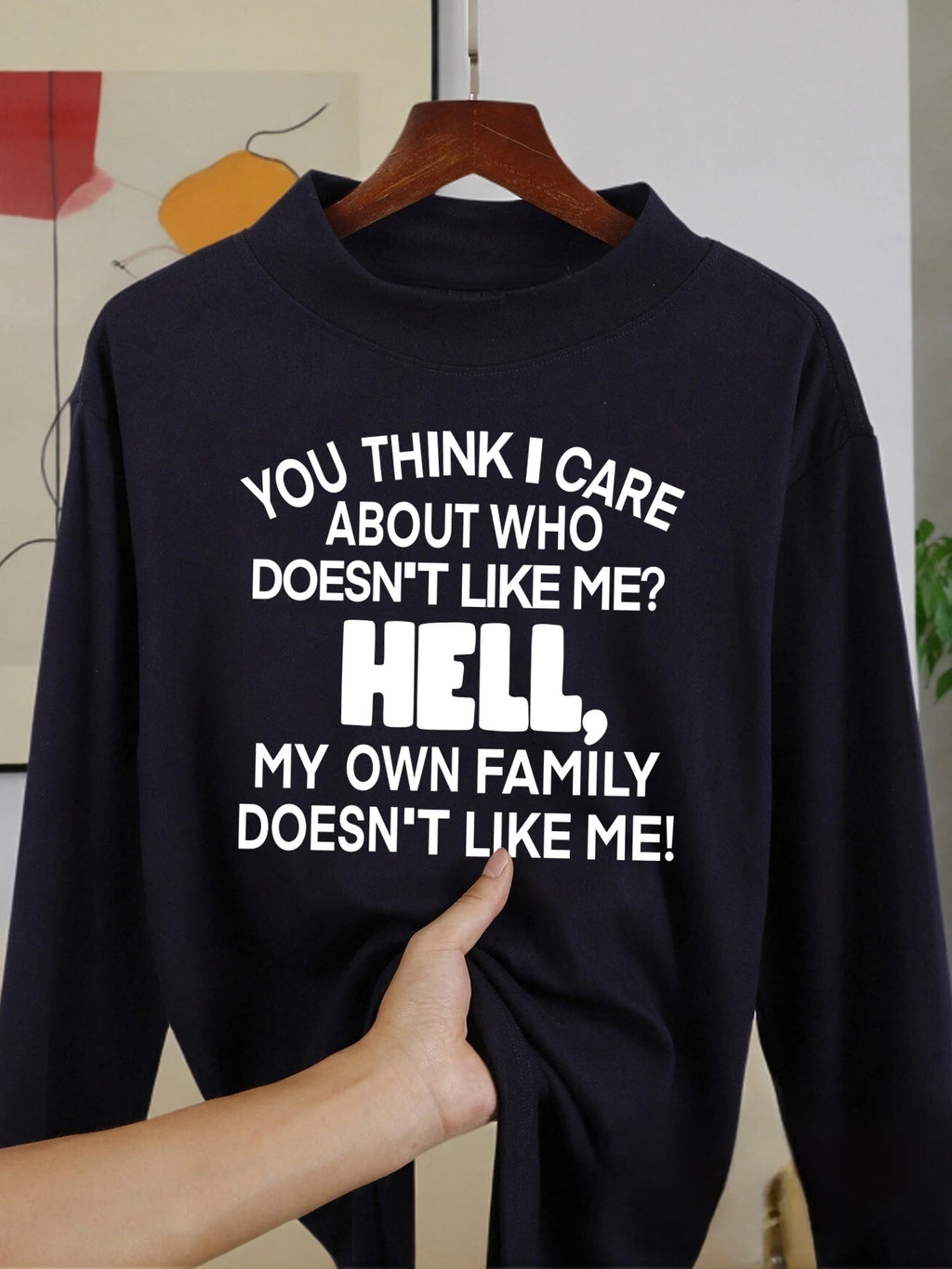 Indifferent To Others' Opinions Funny Prints Man's Long Sleeved Shirt Autumn Casual Clothing Fashion Shirts Middle Collar Tops