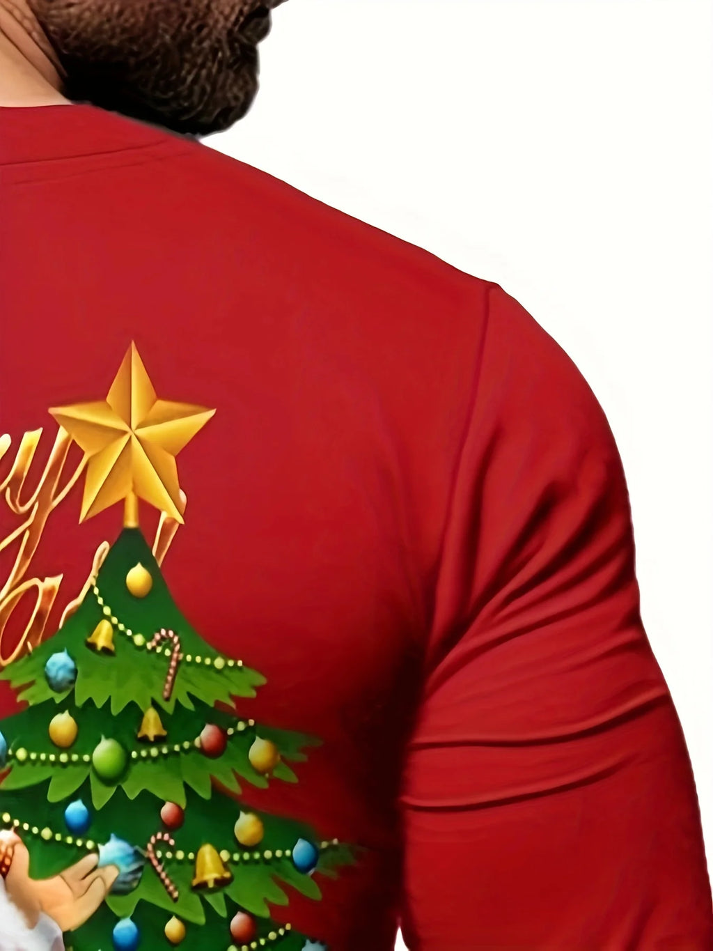 New Men's Long Sleeved T-shirt 3D Printed With Santa Claus Print Round Neck Long Sleeved Autumn And Winter Top