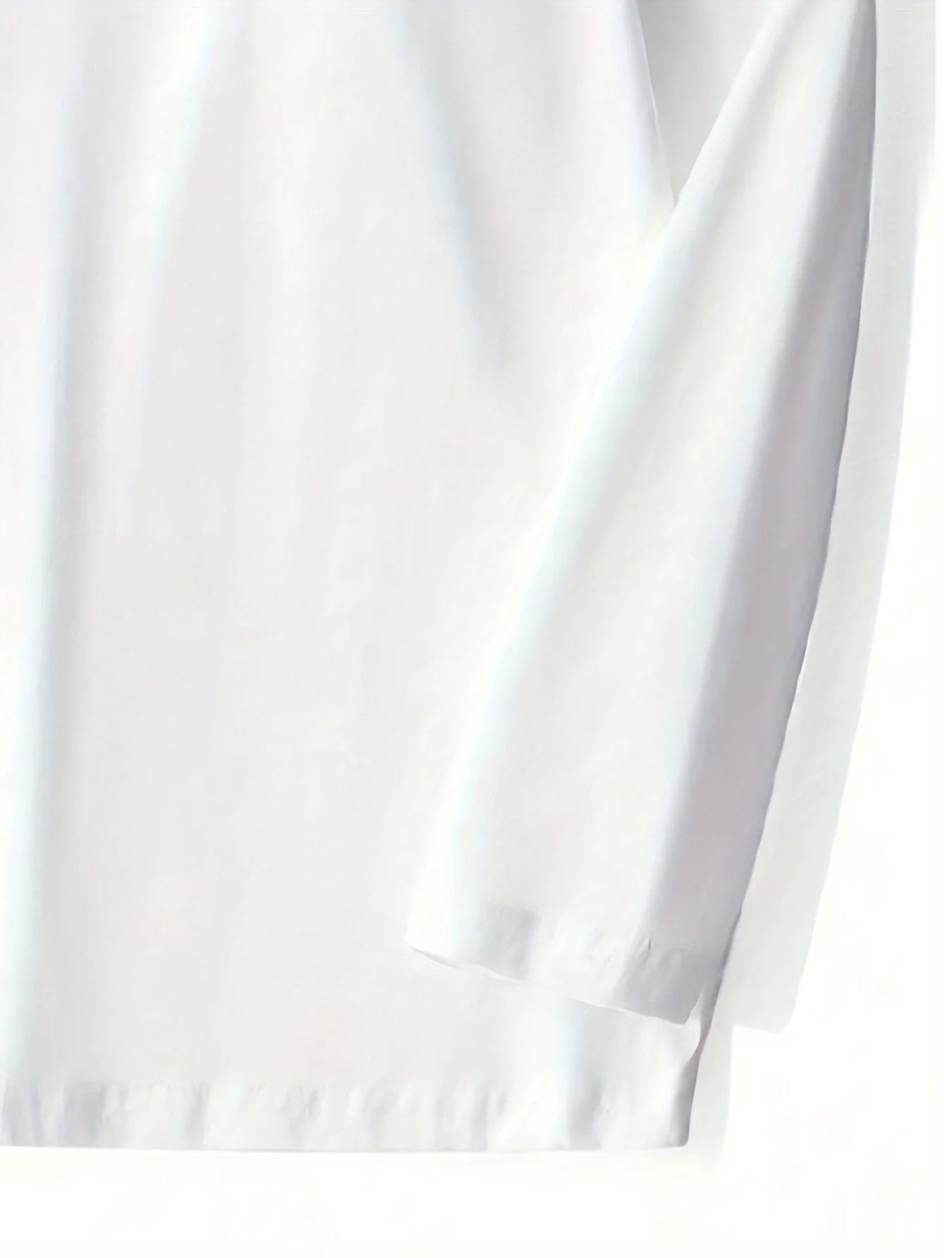 Men's "Whatever" Pattern Long Sleeved T-shirt Casual Elastic Pure Cotton Round Neck Black and White Printed Spring and Autumn